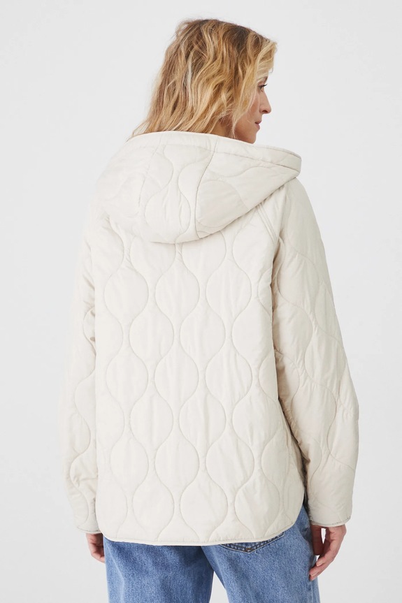 Oblečenie Bunda dámska prešívaná béžová farba RS25.KUD212 béžová