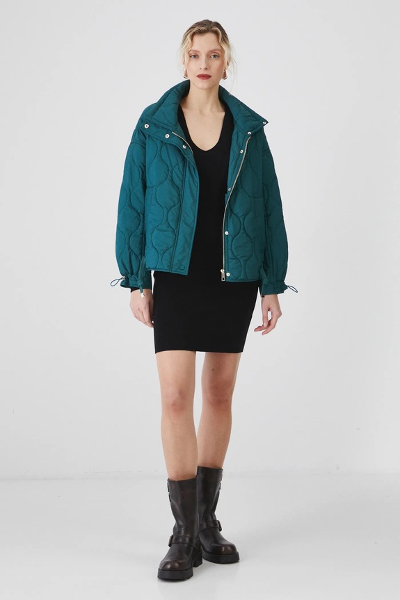 Kurtka damska pikowana kolor zielony RS25.KUD214 zielony RS25