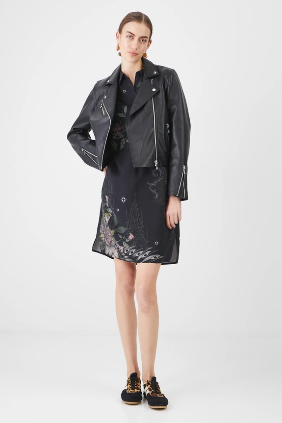 Δερμάτινο μπουφάν biker Medicine RS25-KUD401 μαύρο RS25