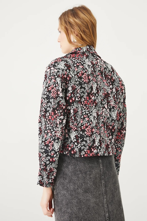 Odzież Kurtka biker damska żakardowa kolor multicolor RS25-KUD409 multicolor