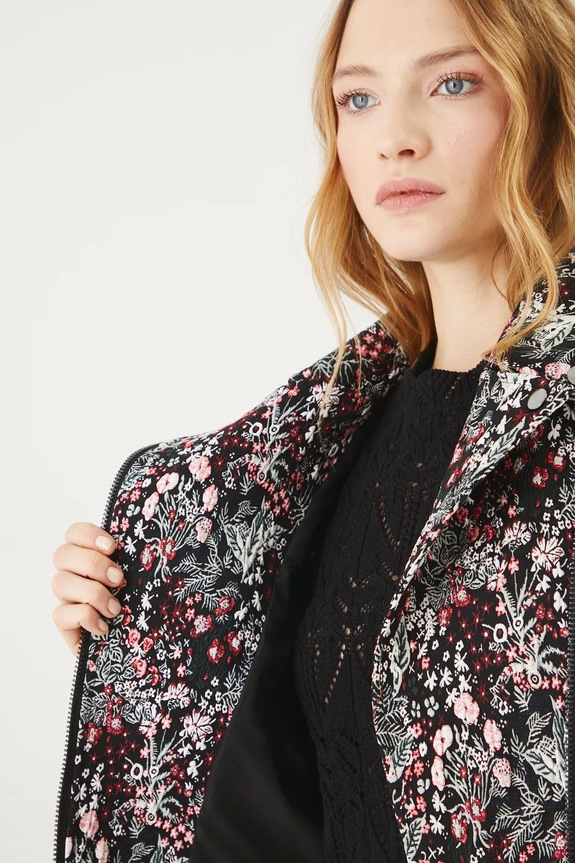 Kurtka biker damska żakardowa kolor multicolor RS25-KUD409