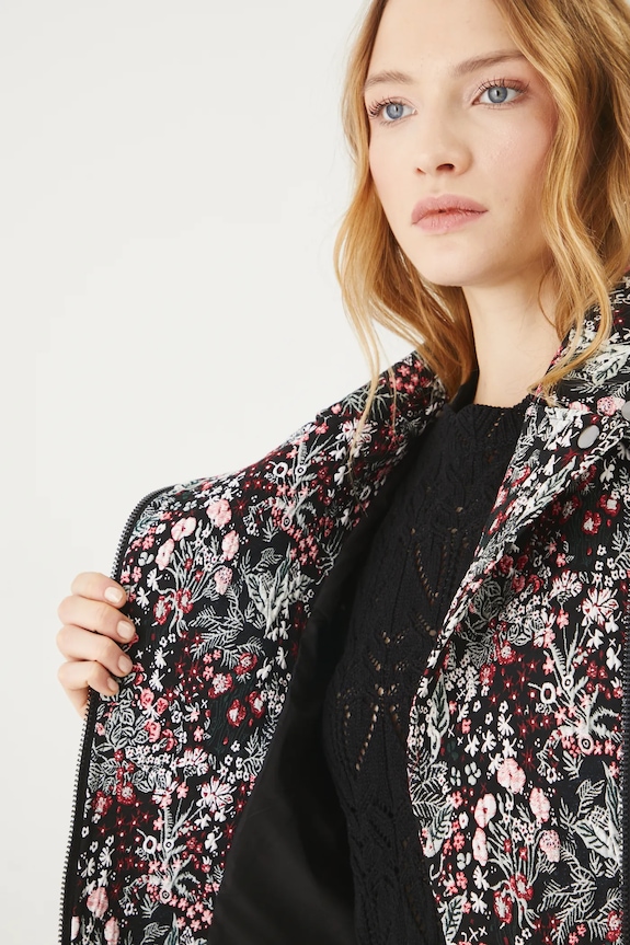 Kurtka biker damska żakardowa kolor multicolor RS25-KUD409