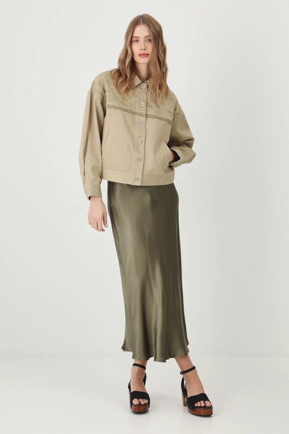 Βαμβακερό τζιν μπουφάν Medicine RS25-KUD501 πράσινο RS25