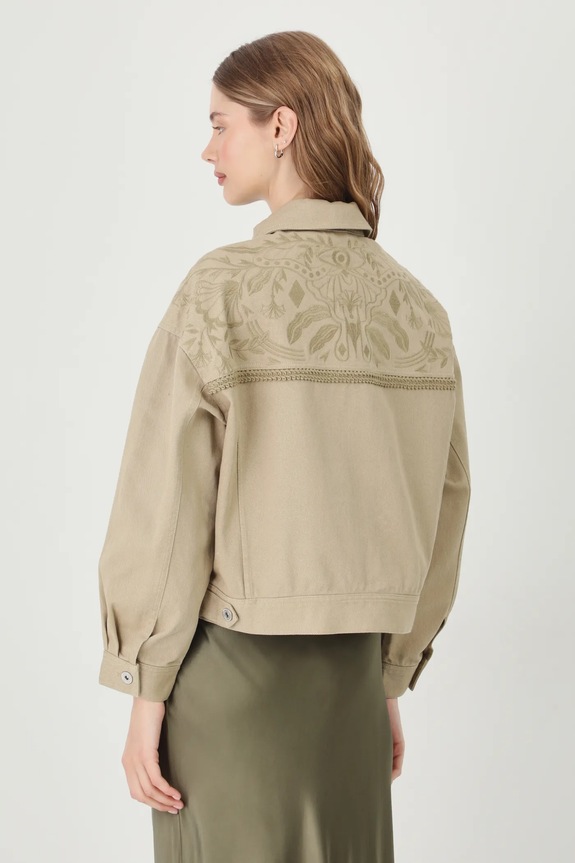 Ρούχα Βαμβακερό τζιν μπουφάν Medicine RS25-KUD501 πράσινο