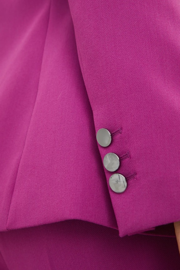 Marynarka damska regular gładka kolor różowy RS25-KZD101