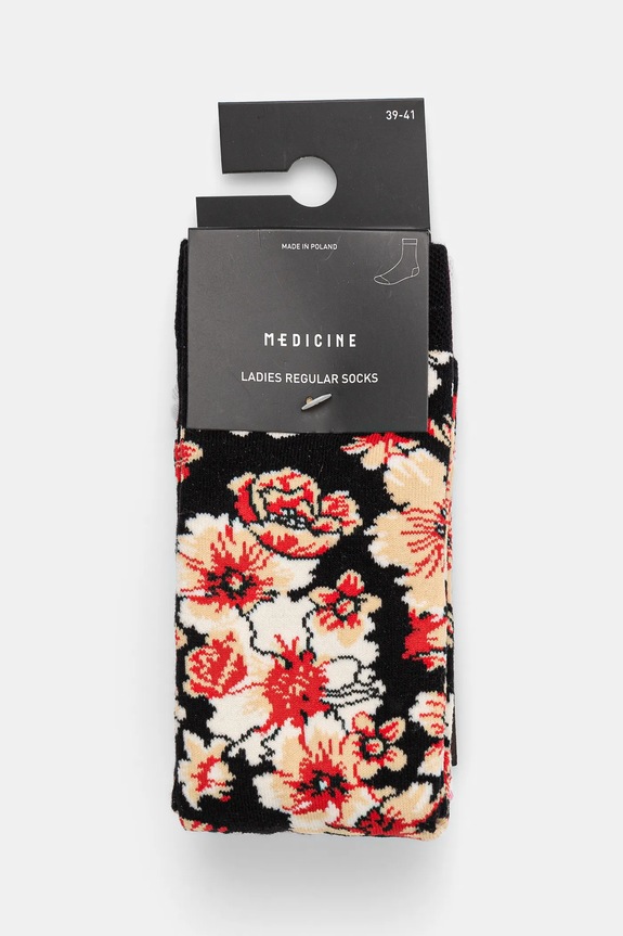 Oblečenie Bavlnené ponožky dámske s kvetinovým vzorom (2-pack) viac farieb RS25.LGD300 viacfarebná