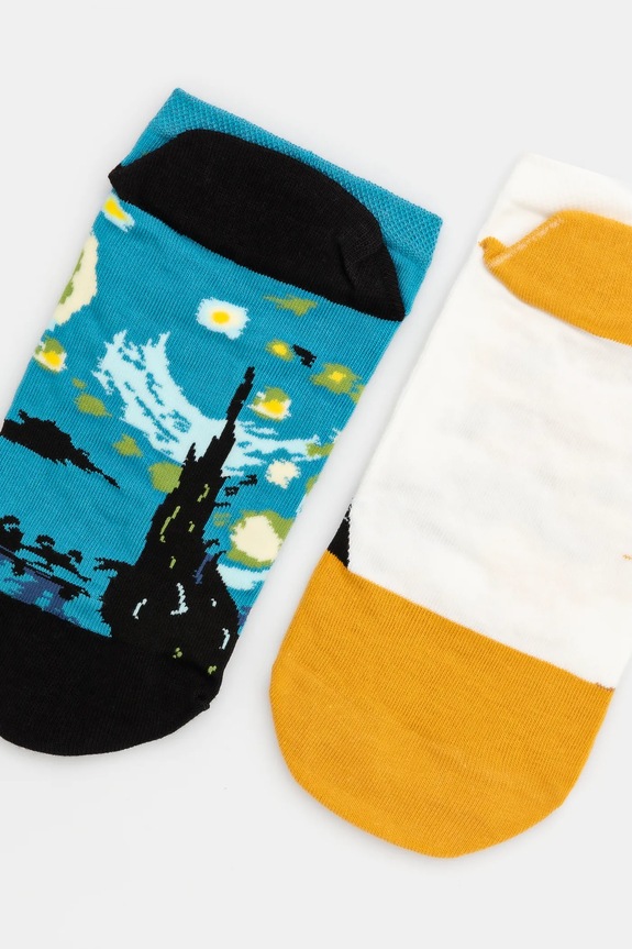 Odzież Skarpetki bawełniane damskie z kolekcji Dzień Kota (2-pack) kolor multicolor RS25.LGD351 multicolor