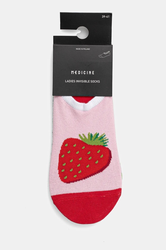 Odzież Skarpetki bawełniane damskie w owoce (3-pack) kolor multicolor RS25-LGD509 multicolor