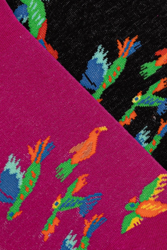 Skarpetki bawełniane damskie z motywem zwierzęcym (2-pack) kolor multicolor RS25-LGD510 multicolor RS25