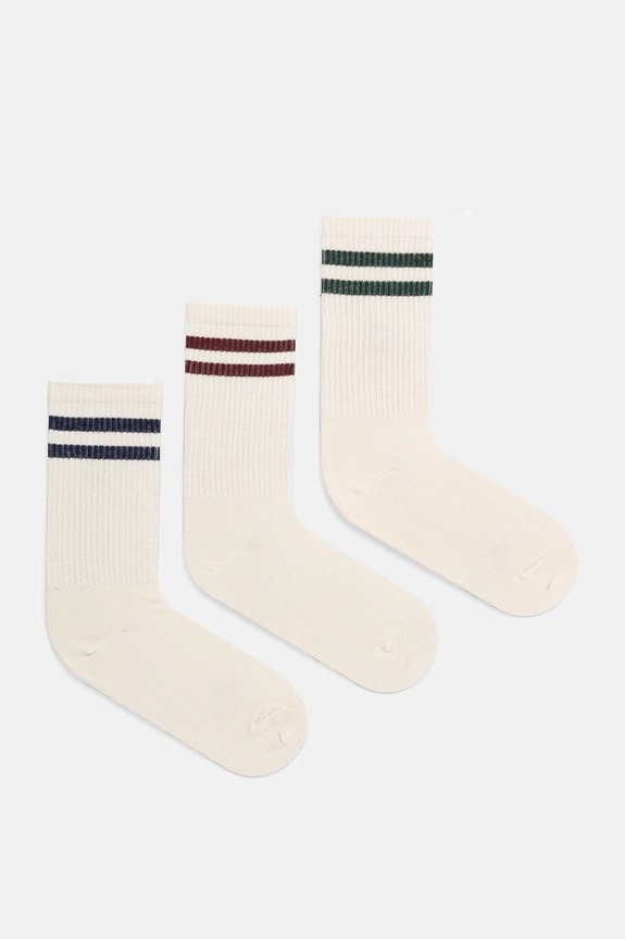 Medicine skarpetki 3-pack skarpetki długie beżowy RS25-LGD610