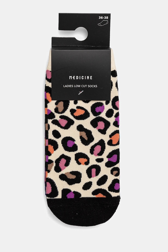Odzież Skarpetki bawełniane damskie wzorzyste (2-pack) kolor multicolor RS25.LGD614 multicolor