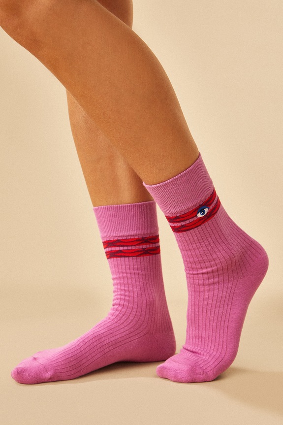 Skarpetki (2-pack) damskie by Patrycja Niewiadomska, Sense of Values kolor multicolor RS25.LGD651 multicolor RS25