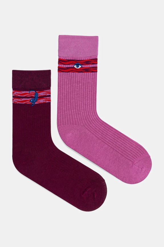 Odzież Skarpetki (2-pack) damskie by Patrycja Niewiadomska, Sense of Values kolor multicolor RS25.LGD651 multicolor