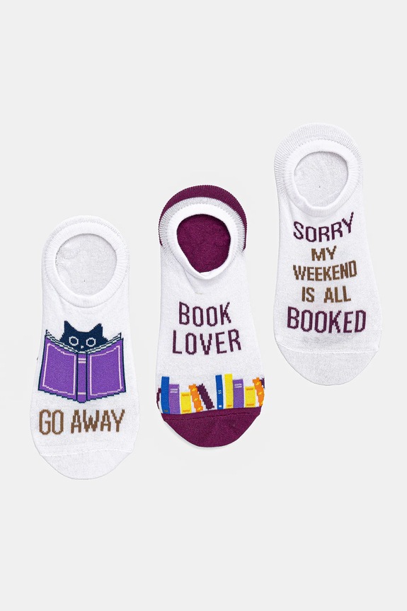 Skarpetki bawełniane damskie wzorzyste (3-pack) kolor multicolor skarpetki krótkie multicolor RS25.LGD700