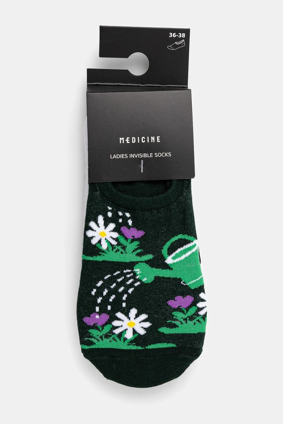 Odzież Skarpetki bawełniane damskie w kwiaty (3-pack) kolor multicolor RS25-LGD804 multicolor