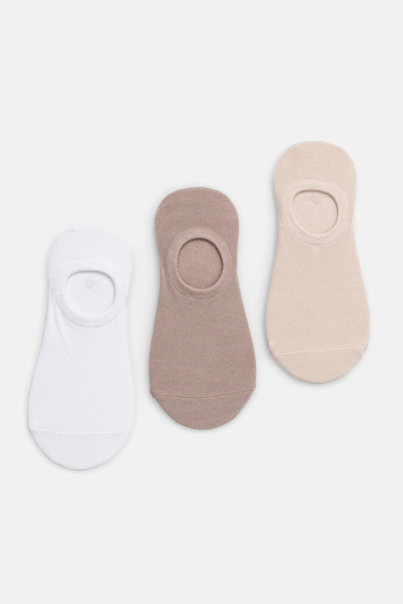 Skarpetki damskie gładkie z modalem (3-pack) kolor multicolor skarpetki krótkie multicolor RS25-LGD809