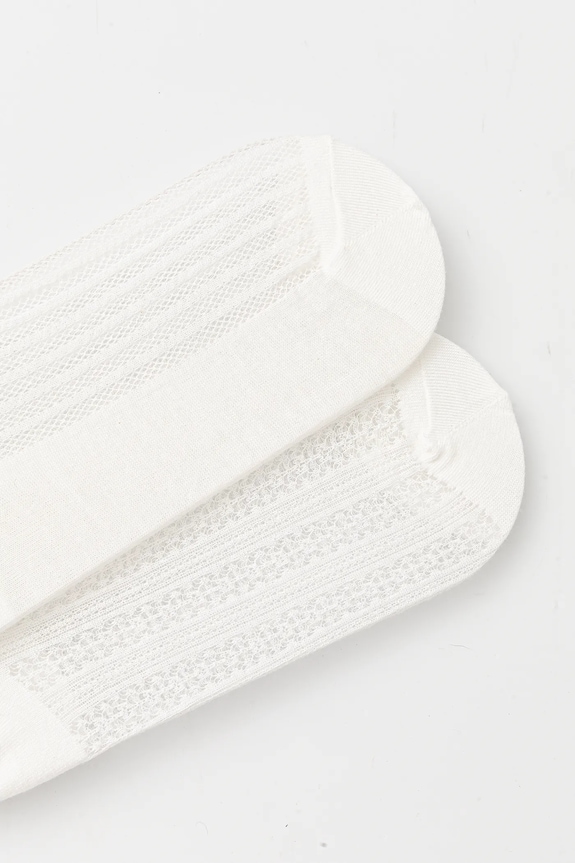 Skarpetki damskie żakardowe (2-pack) kolor biały RS25-LGDA06 biały RS25