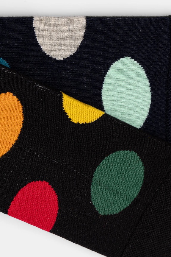 Odzież Skarpetki bawełniane męskie w kropki (2-pack) kolor multicolor RS25.LGM104 multicolor