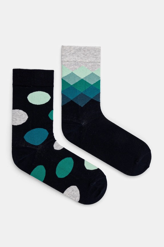 Skarpetki bawełniane męskie wzorzyste (2-pack) kolor multicolor skarpetki długie multicolor RS25-LGM105