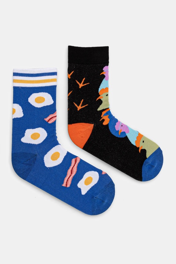 Skarpetki bawełniane męskie w kury (2-pack) kolor multicolor RS25.LGM214 multicolor RS25
