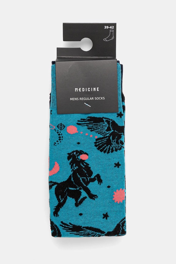 Bavlněné ponožky pánské se vzorem (2-pack) více barev RS25.LGM400 vícebarevná RS25