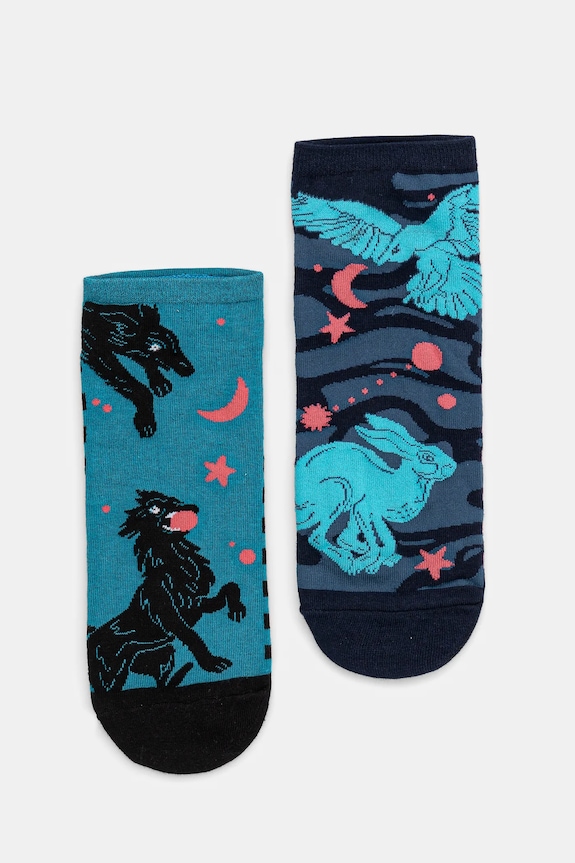 Skarpetki (2-pack) bawełniane męskie wzorzyste kolor multicolor RS25-LGM401 multicolor RS25