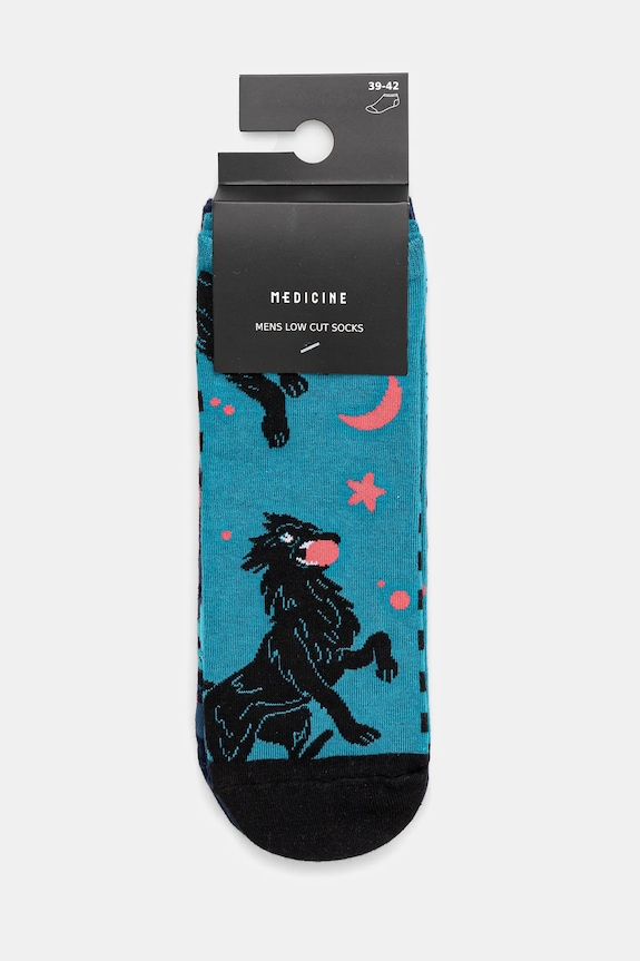 Odzież Skarpetki (2-pack) bawełniane męskie wzorzyste kolor multicolor RS25-LGM401 multicolor