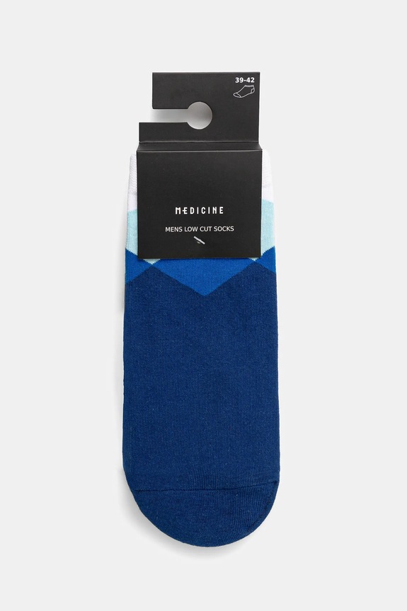 Skarpetki bawełniane męskie z geometrycznym wzorem (2-pack) kolor multicolor RS25.LGM403 multicolor RS25