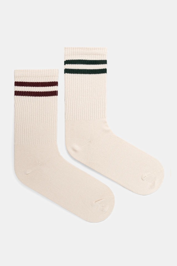 Bavlnené ponožky pánske s pruhmi (2-pack) viac farieb pásiky viacfarebná RS25-LGM414