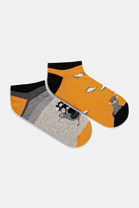 Skarpetki bawełniane męskie z motywem zwierzęcym (2-pack) kolor multicolor skarpetki krótkie multicolor RS25-LGM501