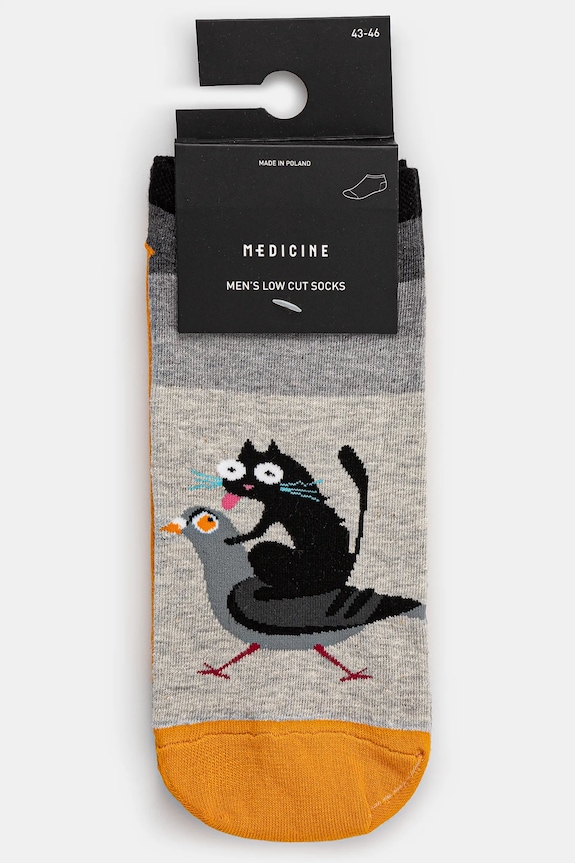 Odzież Skarpetki bawełniane męskie z motywem zwierzęcym (2-pack) kolor multicolor RS25-LGM501 multicolor