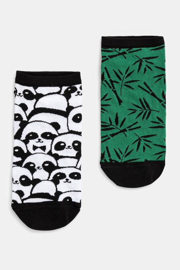 Skarpetki bawełniane męskie w pandy (2-pack) kolor multicolor skarpetki krótkie multicolor RS25-LGM621