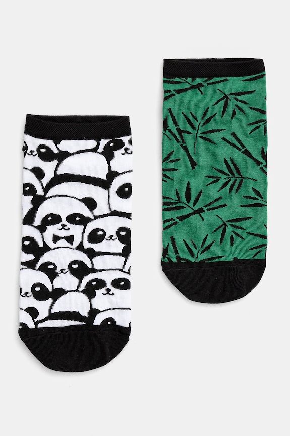 Skarpetki bawełniane męskie w pandy (2-pack) kolor multicolor skarpetki krótkie multicolor RS25-LGM621