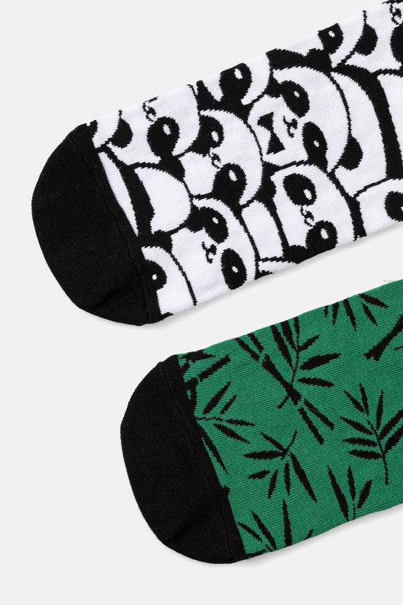 Skarpetki bawełniane męskie w pandy (2-pack) kolor multicolor RS25-LGM621 multicolor RS25