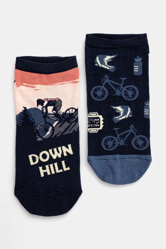 Skarpetki bawełniane męskie wzorzyste (2-pack) kolor multicolor skarpetki krótkie multicolor RS25-LGM705