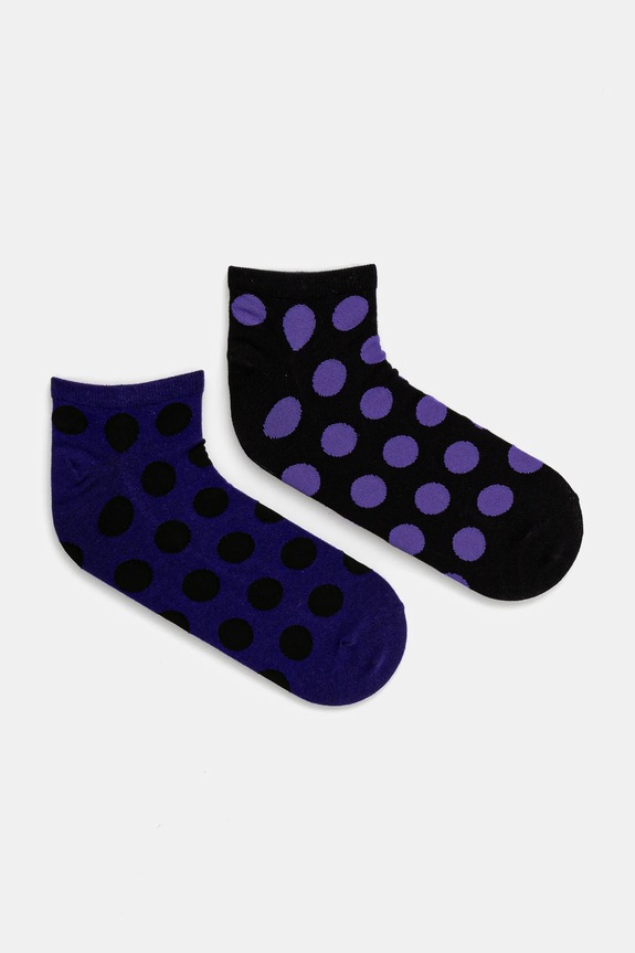 Skarpetki bawełniane męskie w kropki (2-pack) kolor multicolor skarpetki krótkie multicolor RS25.LGM808