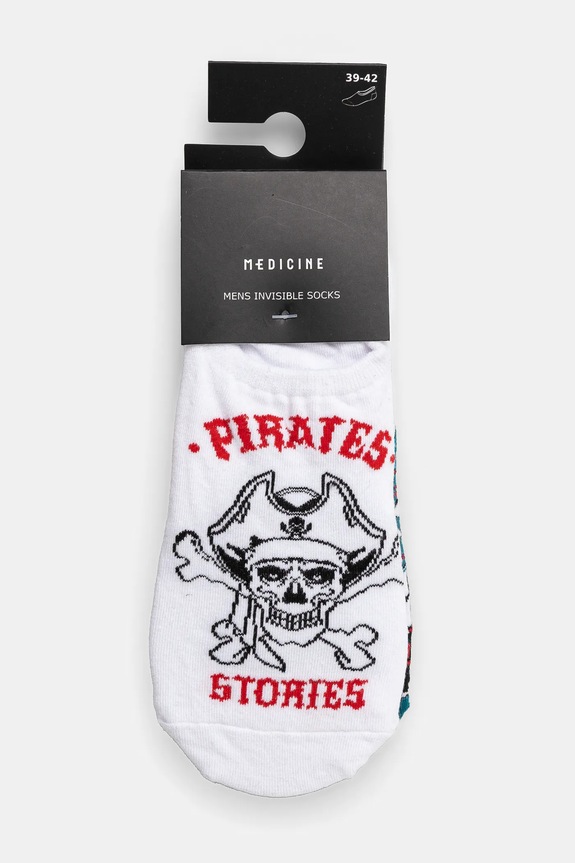 Odzież Skarpetki bawełniane męskie wzorzyste (3-pack) kolor multicolor RS25-LGM811 multicolor