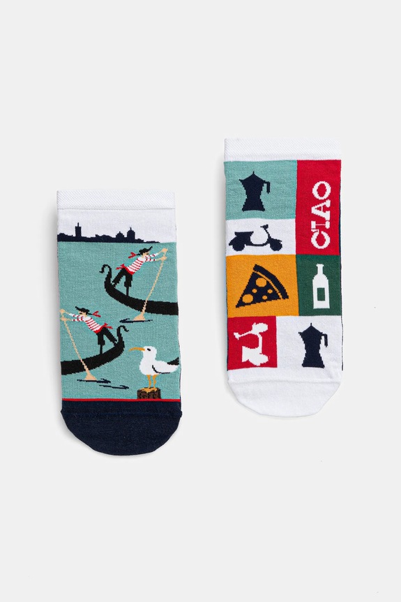 Bombažne nogavice Medicine 2-pack Kratke nogavice pisana RS25-LGM900