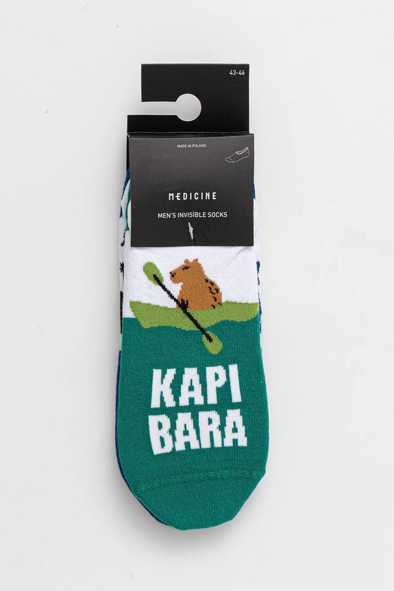 Odzież Skarpetki bawełniane męskie w kapibary (3-pack) kolor multicolor RS25-LGM901 multicolor