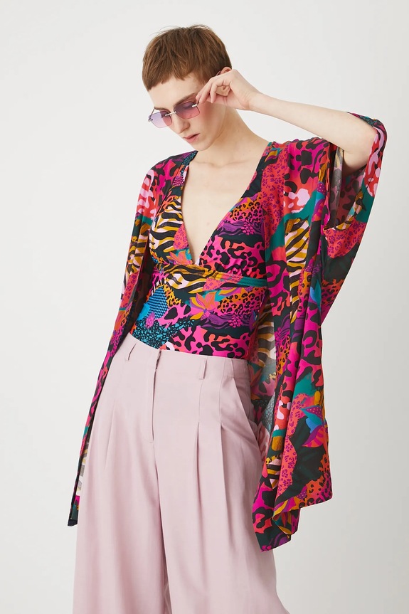 Kimono vzorované viac farieb viacfarebná RS25-NKDC00