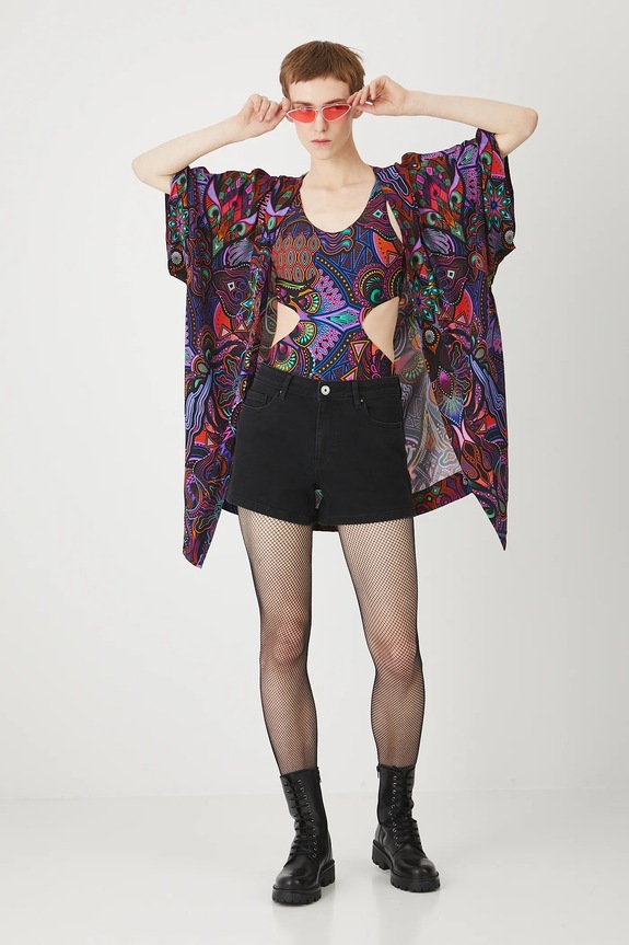 Kimono damskie wzorzyste kolor multicolor RS25-NKDC00 multicolor RS25
