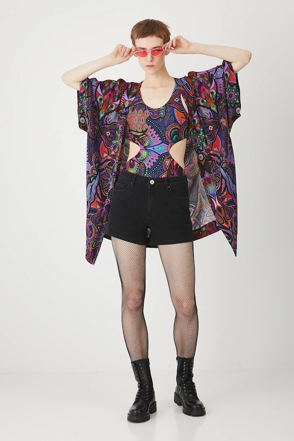 Kimono damskie wzorzyste kolor multicolor RS25-NKDC00 multicolor RS25