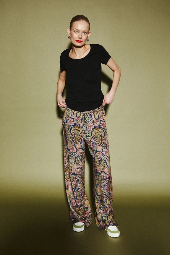 Sneakersy skórzane damskie z zamszowymi wstawkami kolor biały RS25-OBD303