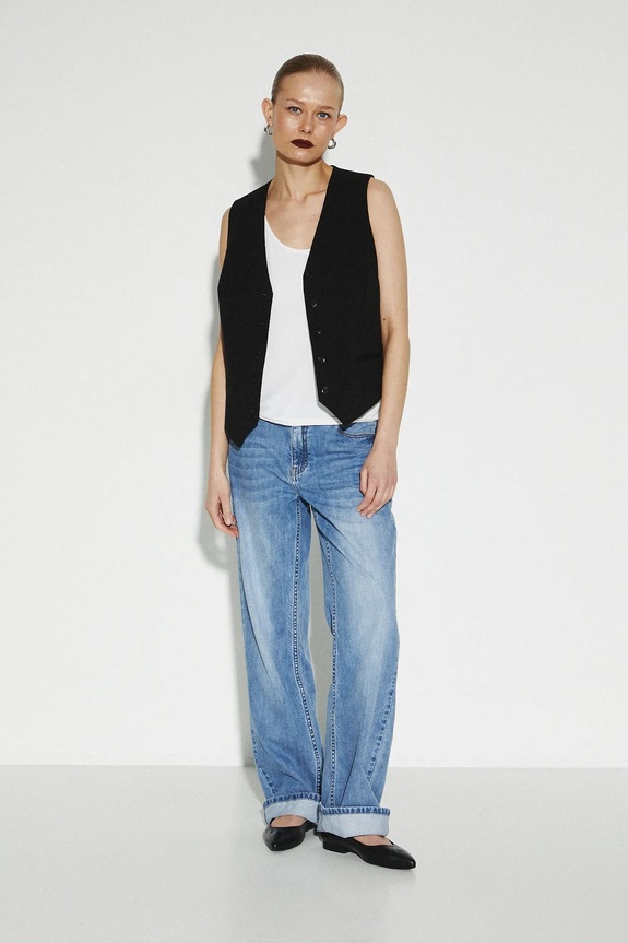 Kožené balerínky dámske čierna farba RS25-OBD305