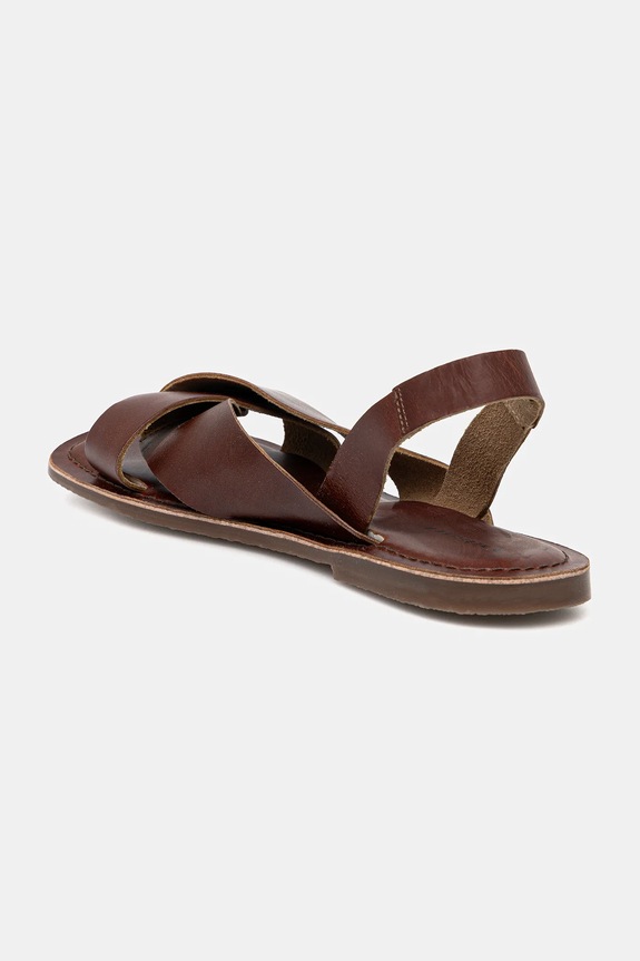 Kožené sandále dámske hnedá farba hnedá RS25-OBD700