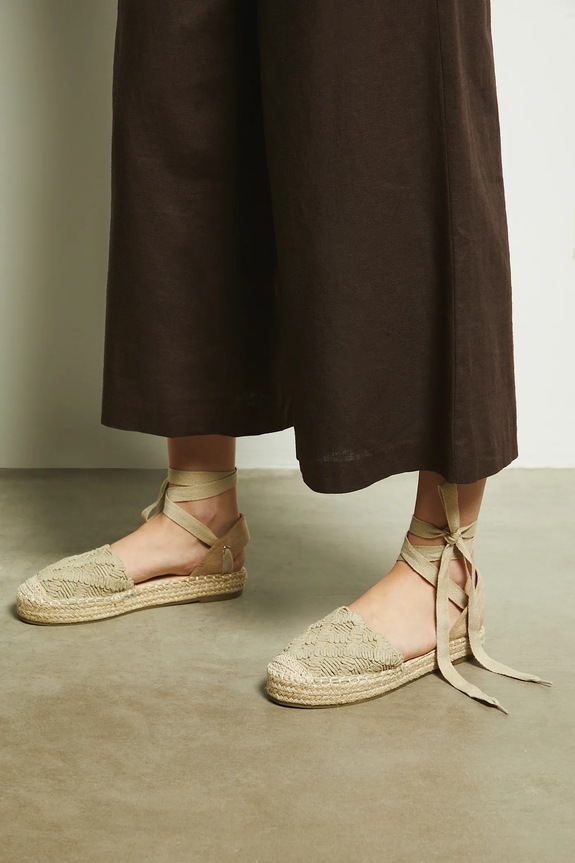 Espadrilky dámske béžová farba RS25-OBD805