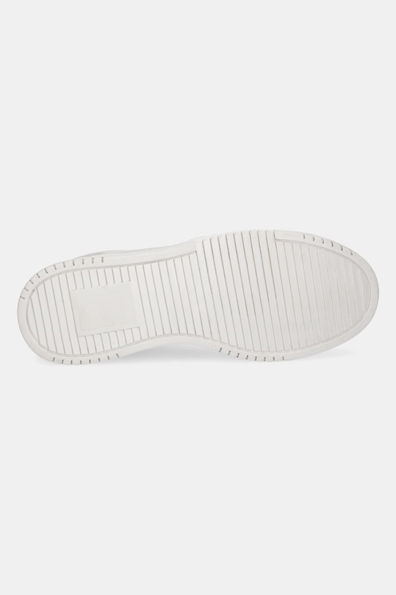 Kožené sneakers boty se semišovými vsadkami bílá barva RS25-OBM302