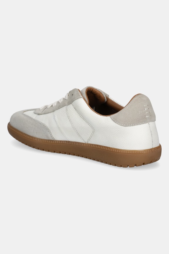 Kožené sneakers boty s pružnou podrážkou bílá barva bílá RS25-OBM303