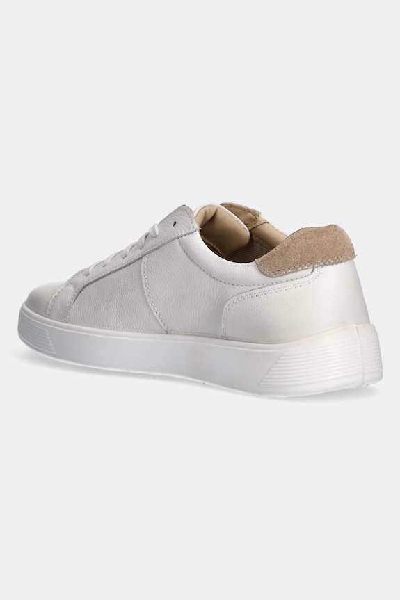 Kožené sneakers boty s pružnou podrážkou bílá barva bílá RS25-OBM304