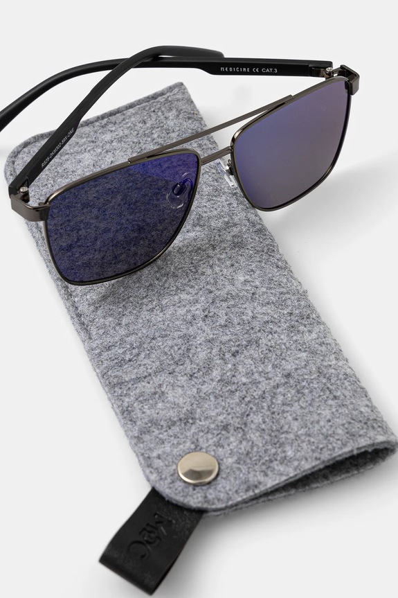 Okulary przeciwsłoneczne pilotki męskie z polaryzacją RS25-OKM302 granatowy